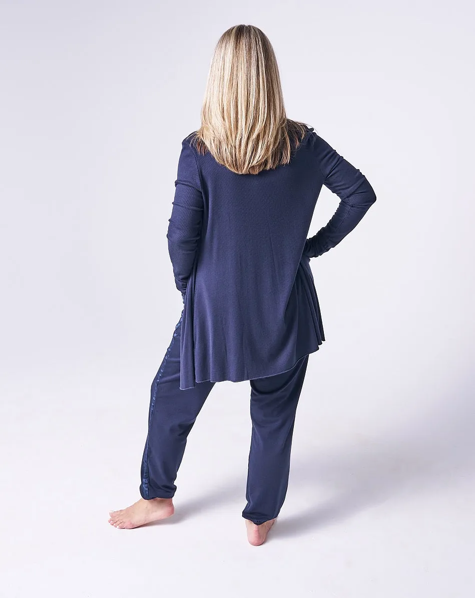 PJ Harlow Loungewear Amelia Navy Knit Cardigan