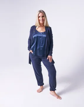 PJ Harlow Loungewear Amelia Navy Knit Cardigan