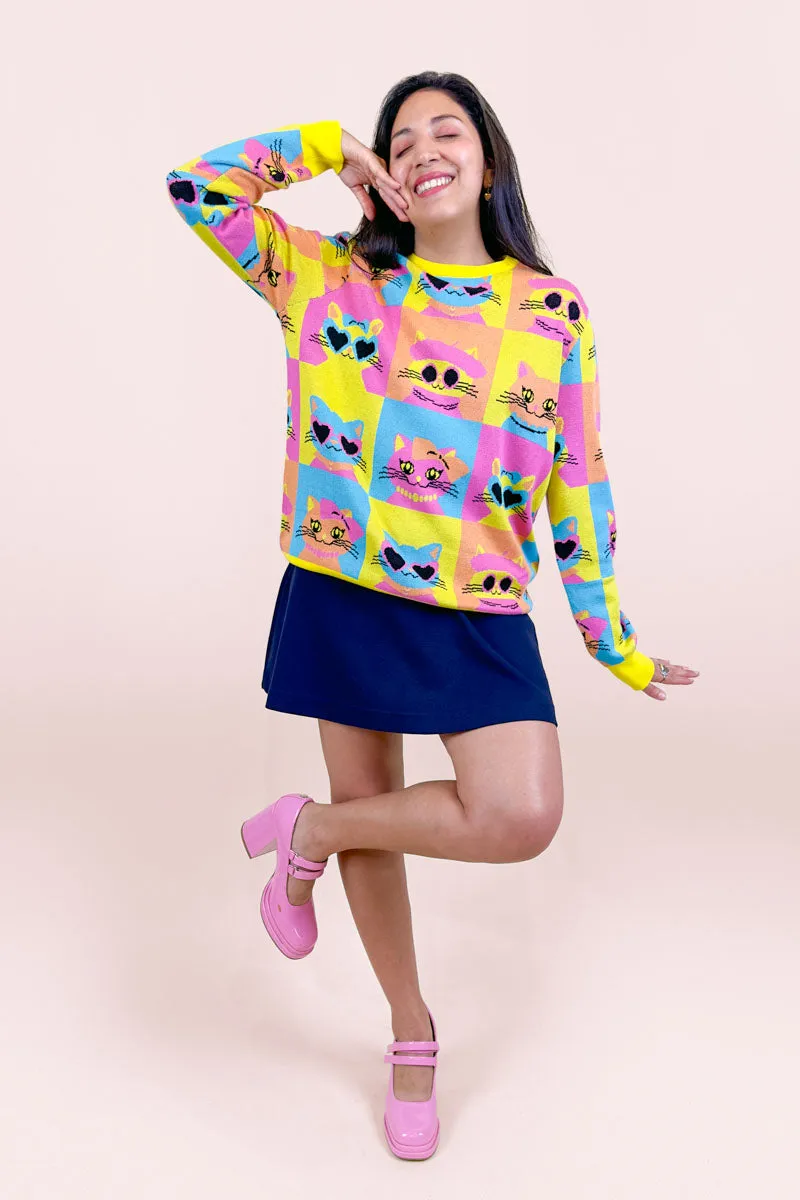 Pop Cats Set: Sweater   Maxi Skirt