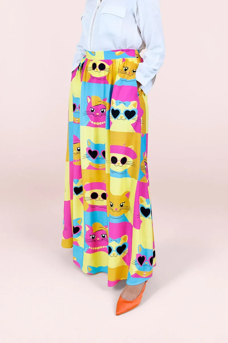 Pop Cats Set: Sweater   Maxi Skirt