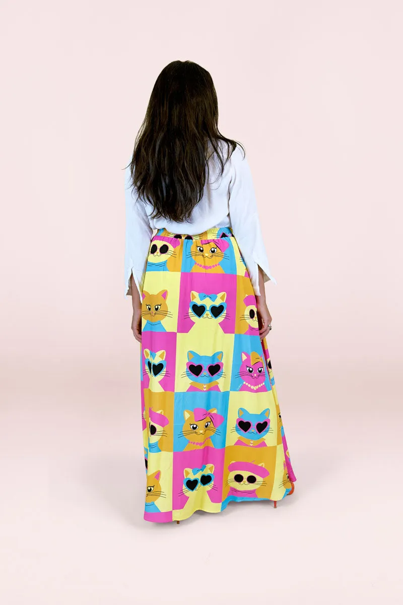 Pop Cats Set: Sweater   Maxi Skirt