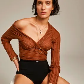 Rust | Wrap Cardigan
