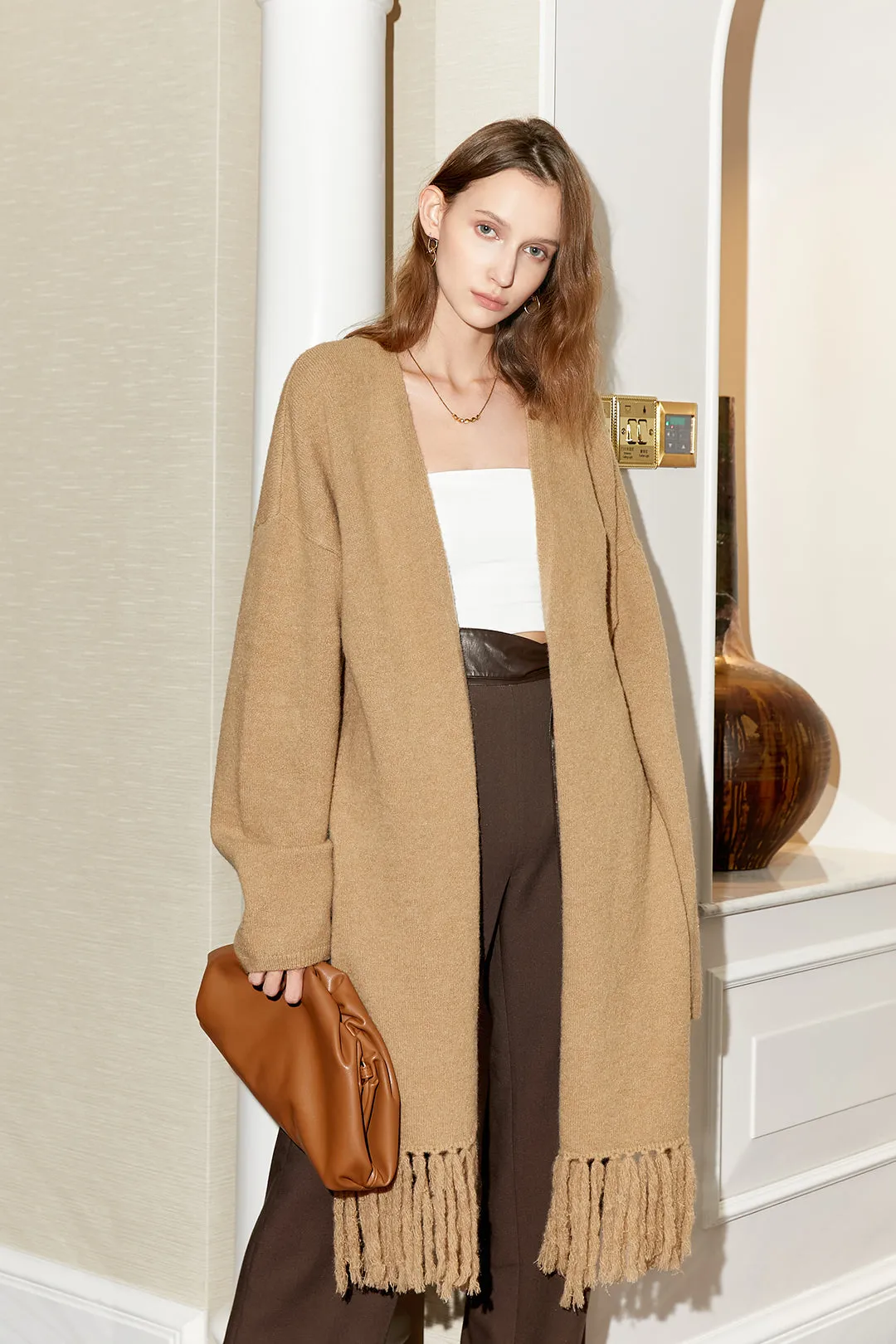 Shawl knitted cardigan | Lazy cardigan sweater | Street style cardigan sweater