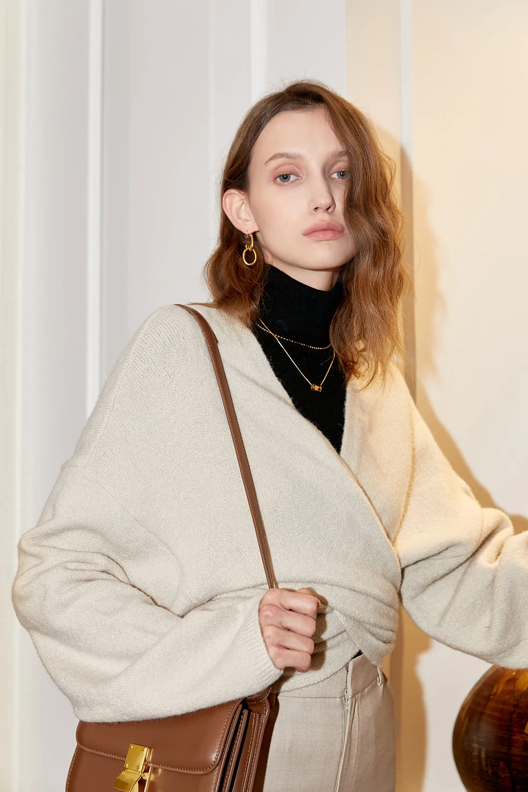 Shawl knitted cardigan | Lazy cardigan sweater | Street style cardigan sweater