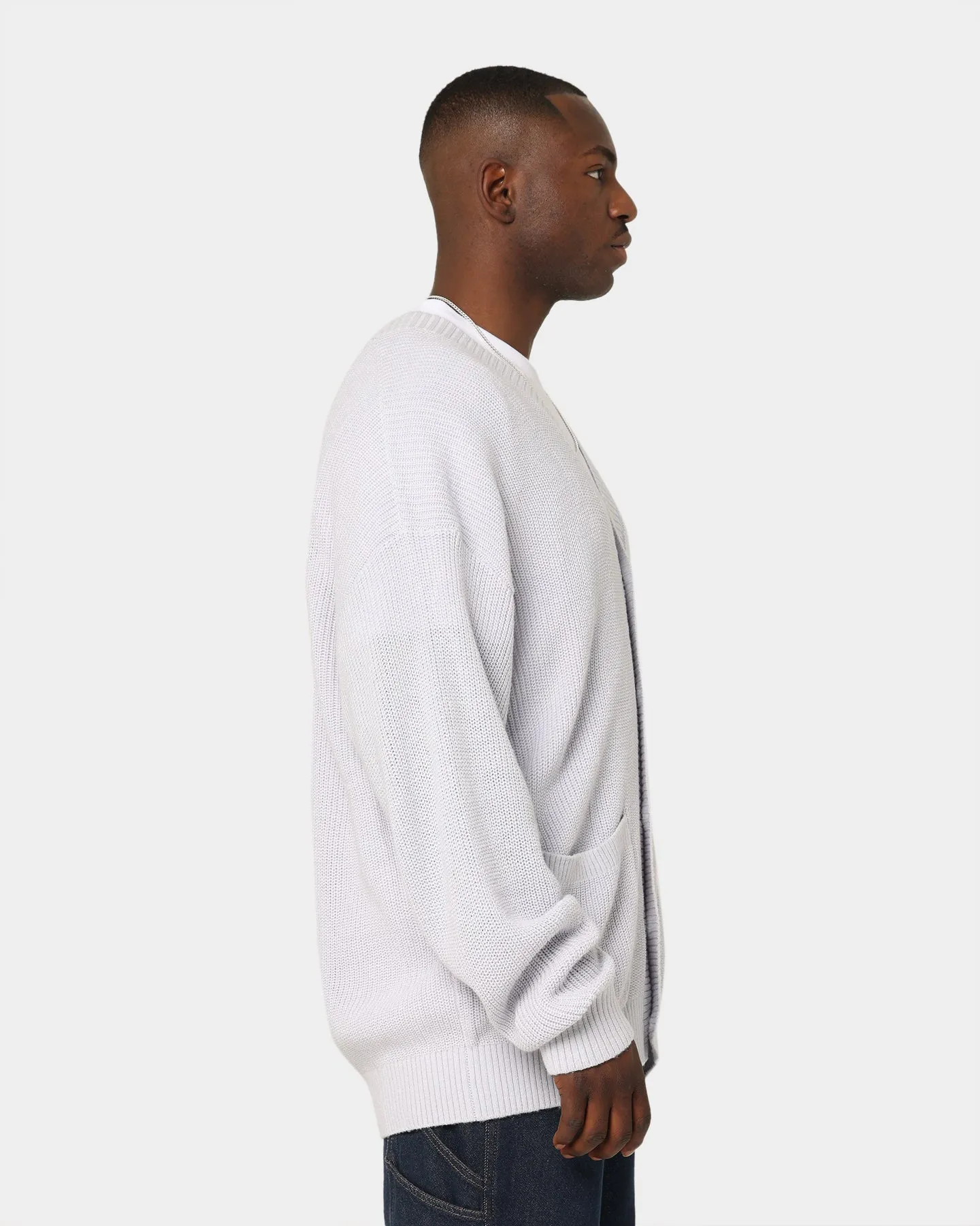 Tommy Jeans Signature Cardigan Silver Grey Heather