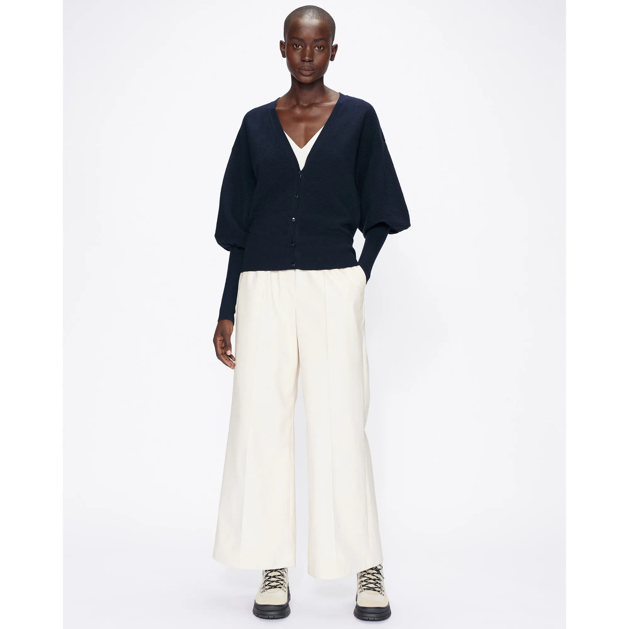 Women Wmk-Fioinna-Ottoman Detailed Cardigan - Dk-Navy