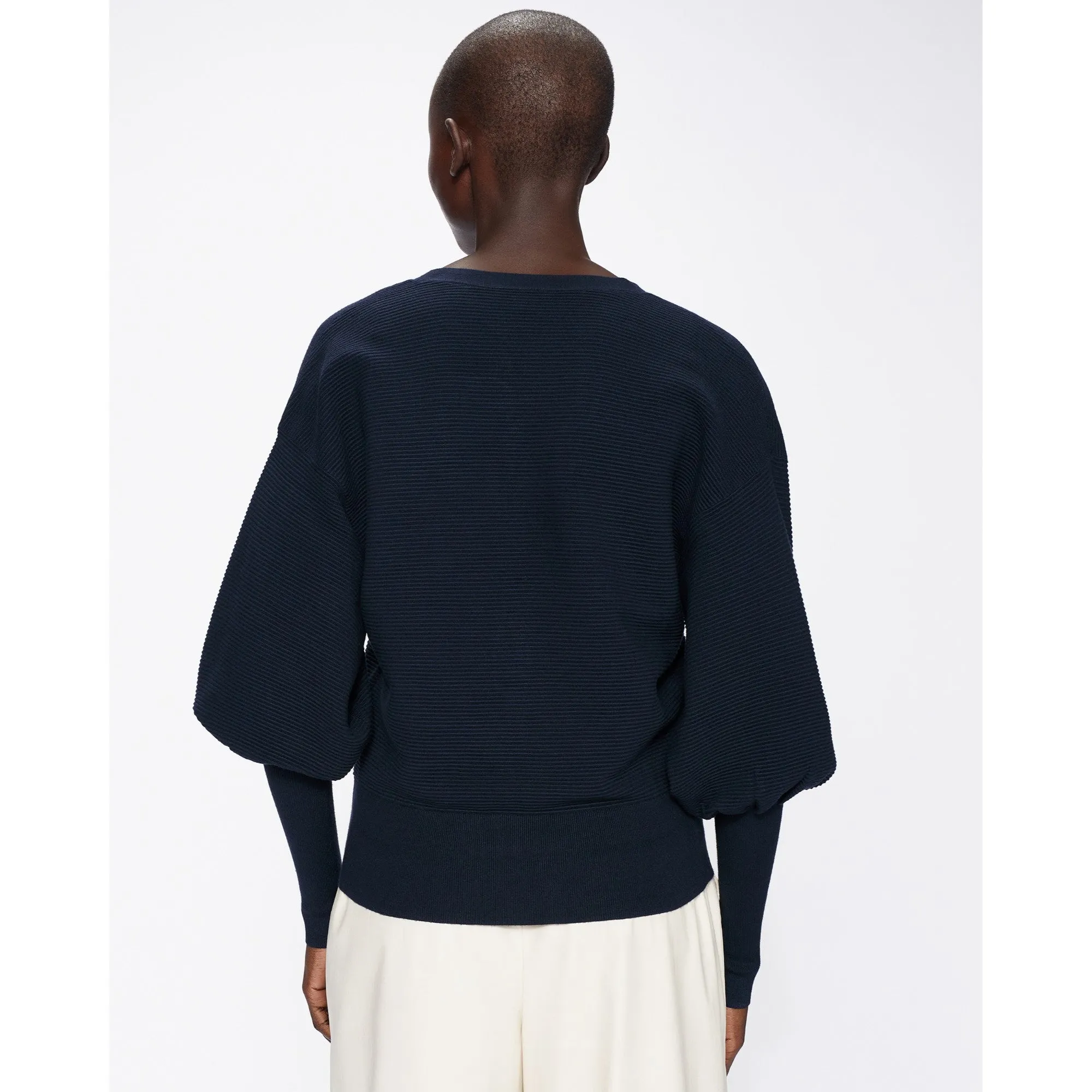 Women Wmk-Fioinna-Ottoman Detailed Cardigan - Dk-Navy
