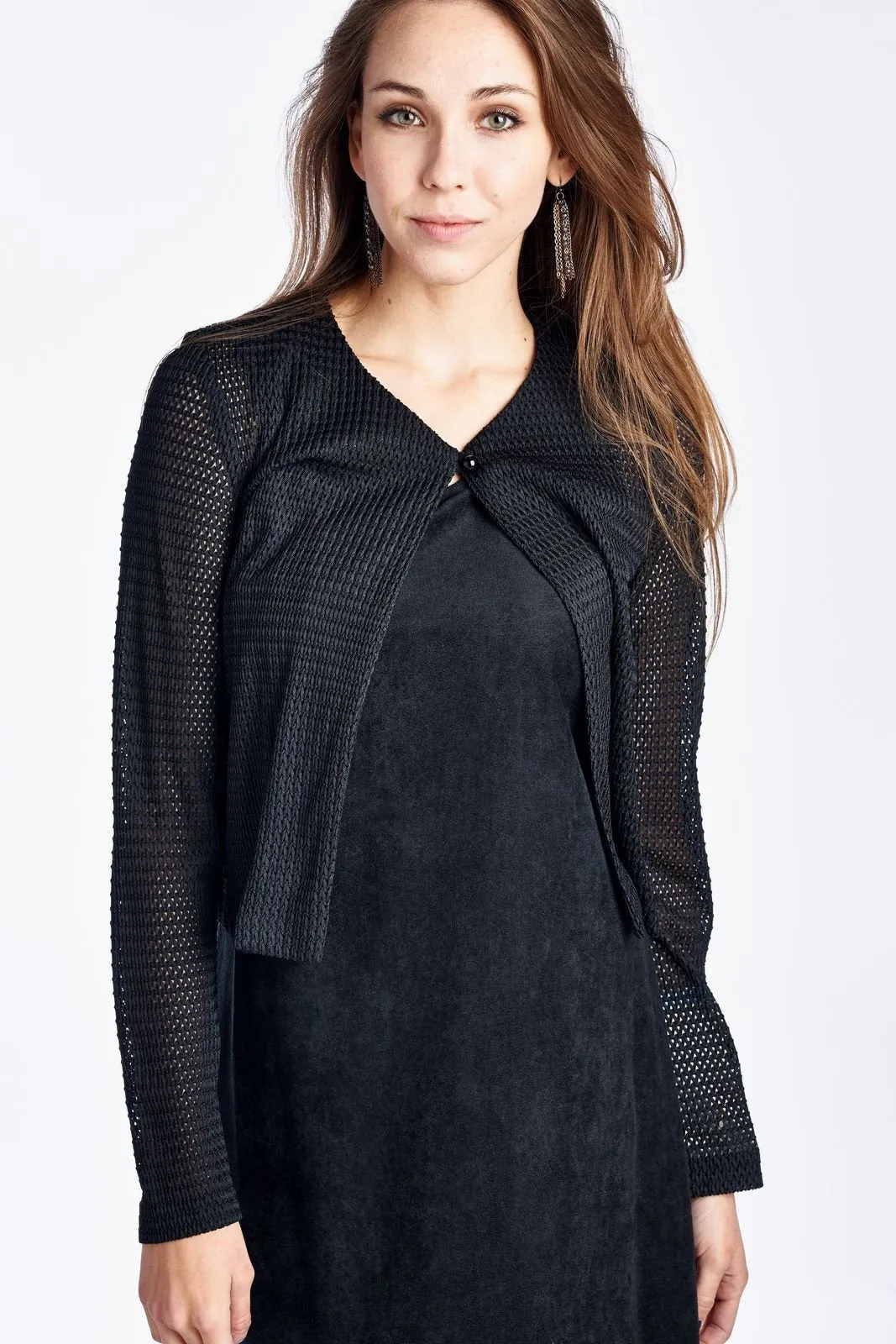 Women's Long Sleeve Cardigan with Sleeveless Maxi Dress Set